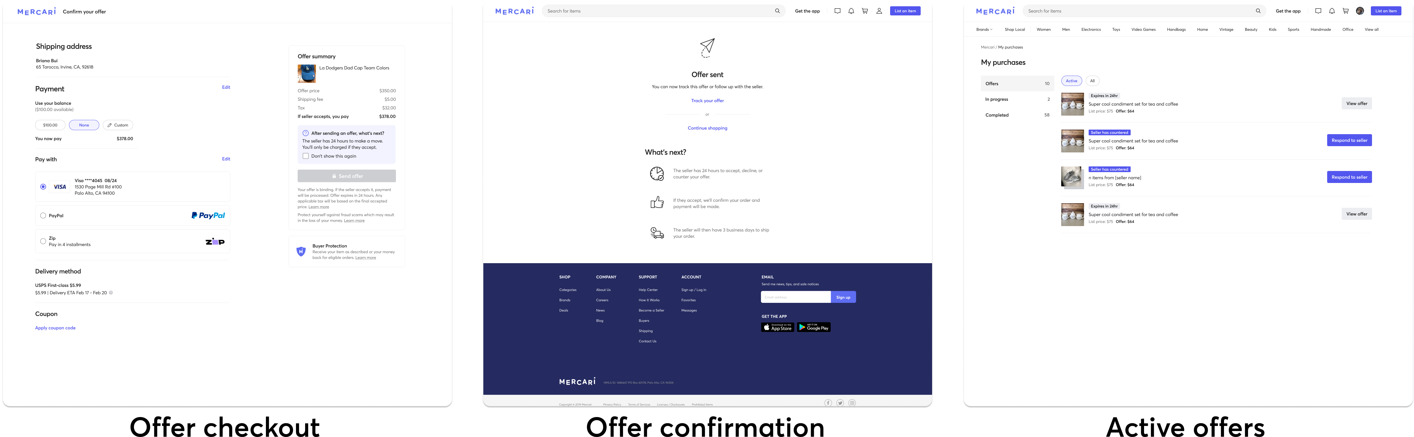 Final desktop web design for offers experience - screen 2